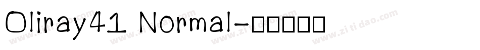 Oliray41 Normal字体转换